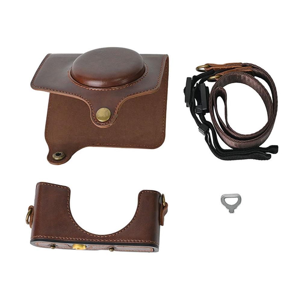 Etui dla Canon SX740 HS, PU Skórzana Torba na Aparat Etui Dla Canon Powershot SX740HS SX740 SX730 SX730HS SX720 Pełna Osłona Korpusu