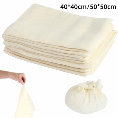 Cotton Cheese Cloths Reusable Kitchen Tools Cotton Gauze Cheesecloth Hemmed Edge 40*40/50*50CM Filter Cloth Yogurt Making