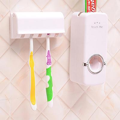 Tooth Brush Holder Automatic Toothpaste Dispenser 5 Toothbrush Holder Toothbrush Wall Mount Stand Bathroom Tools