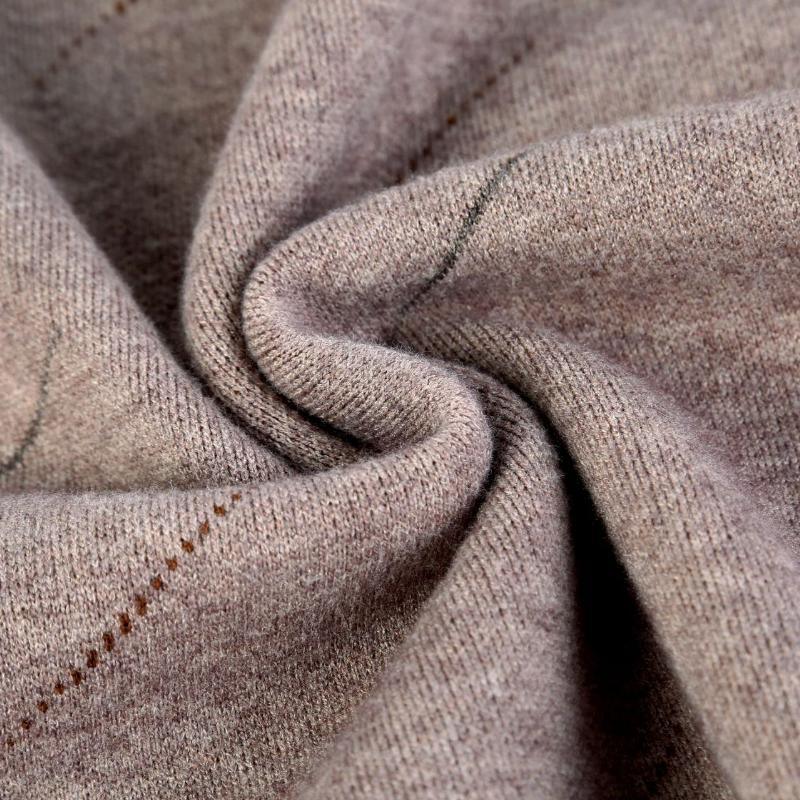 Man Autumn and Winter Clothes Middle-aged V-neck Sweater Men's Thickened Sweater Knitted Base Shirt