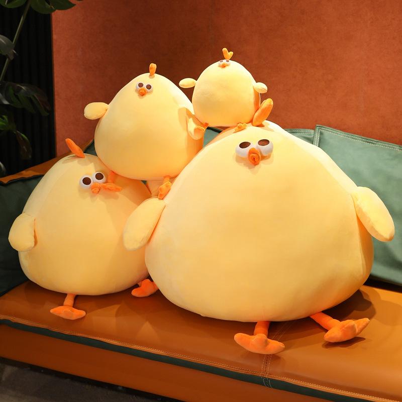 Funny Fat Chicken Plush Toy Pillow Soft Simulation Cute Plush Doll Neck Pillow Stuffed Animal for Boys Girls Festival Gifts