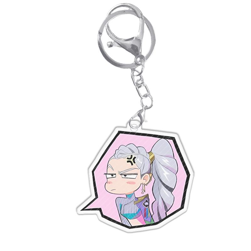 Hunters Demon K-Pop Acrylic Keychain Rumi Funny Emoticon Eating Sushi Anime Characters Gifts Interesting Pendant Decoration Toy