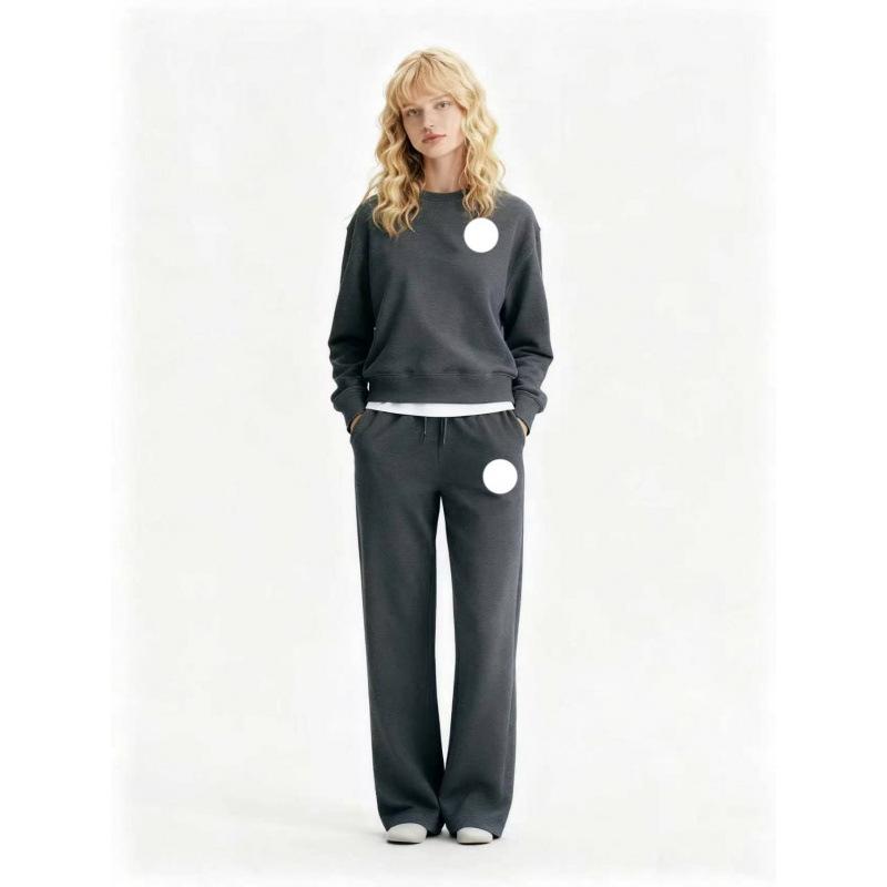 26 Styles 3D Reflective Letter Hoodie & Straight-Leg Pants Set - Comfortable Casual Wear