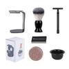 Men's Shaving Brush Set With Stand And Bowl For Wet Shave Experience Practical ABS Shaver Holder for Travel and Home Use