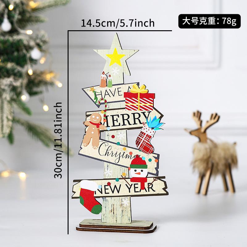 New Christmas Ornaments Festive Tabletop Christmas Tree Ornaments Christmas Tree Table Christmas Wooden Ornaments