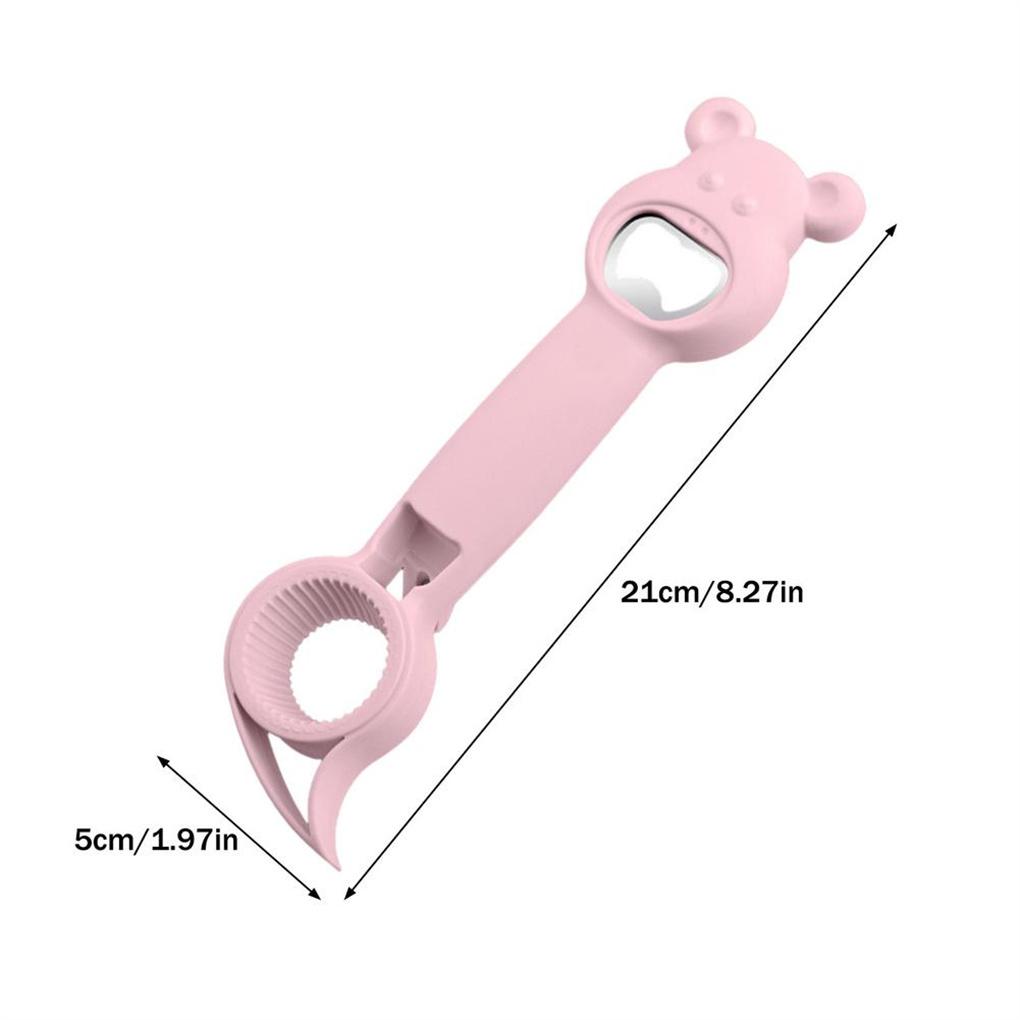 Stainless Steel Bottle Opener 4 In 1 Solid Color Lid Remover Indoor Bar Restaurant Beverage Opening Tool Accessories