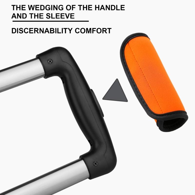 Pack of 2 Soft Luggage Handle Cover Sleeves Comfort Grips Suitcase Handle Wraps for Travel Bags Neoprene Protector