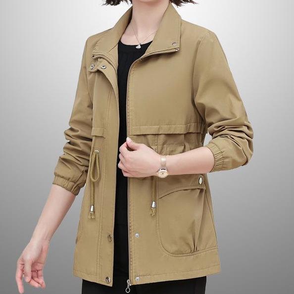 

Модный весенне-осенний тренч для миниатюрных и зрелых женщин 2XL (105-120 jin)