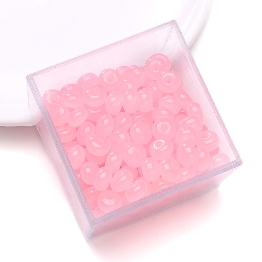 Contas de imitação de jade de vidro: Redondo, Plano Estilo Ábaco para Colares e Pulseiras DIY.