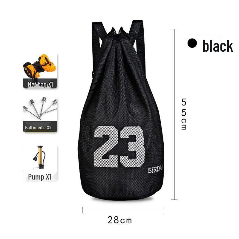 

Trendy Multifunctional Sports Backpack: Basketball, Football, Yoga, Badminton—Logo Printed Mesh Drawstring Design Small (39CM)