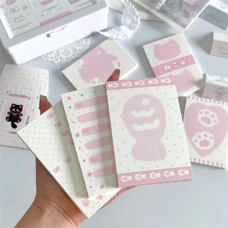 Cute Pudding Bear Memo Pad Cute Student Loose Leaf Message Notepad Girl Mini Pocket Planner Scrapbook Material Paper