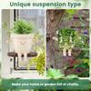 2Pcs Cute Hanging Swing Pot Decorative Hanging Swing Planter Portable Resin Head Planter  Charming Swing for Gardens