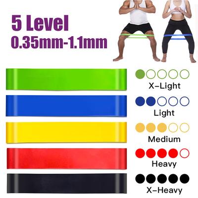 Banda Elástica de Resistencia para Yoga Fitness Banda Elástica 0.3 A 1.1 Mm Gimnasio Entrenamiento de Fuerza Pilates Banda Elástica de Látex Equipo para Interiores