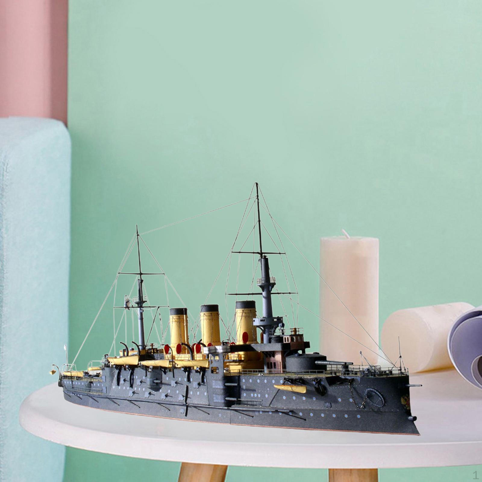 1:250 Russian Navy Czar Oslyabya Warship 3D Paper Model DIY Educational Vessel Craft Fleet