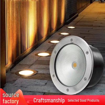 LED Waterproof Outdoor In-Ground COB Light - Round/Square for Courtyard, Walkway, and Lawn Landscaping