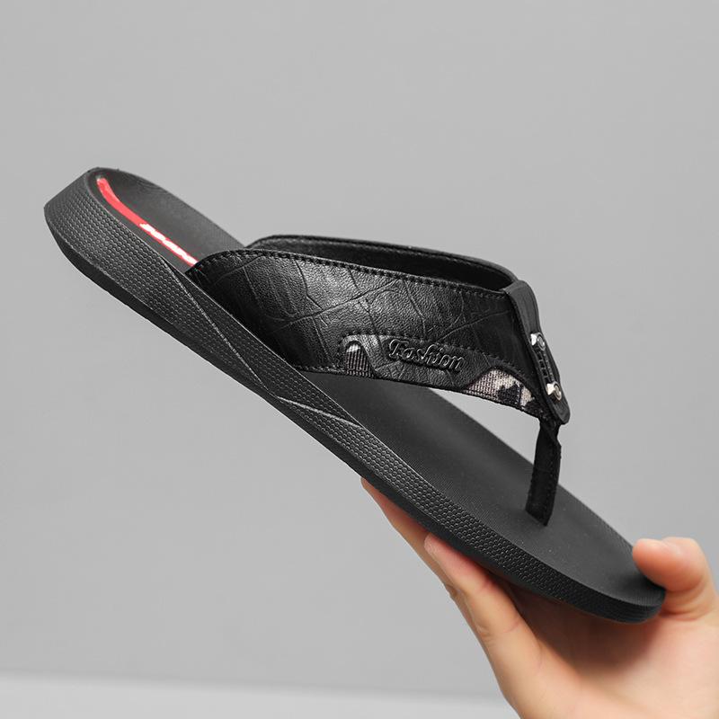 

Вьетнамки мужские 2024 новые летние для отдыха на природе пляжные сандалии с мягкой подошвой вьетнамские сандалии сандалии сандалии 38 чёрный