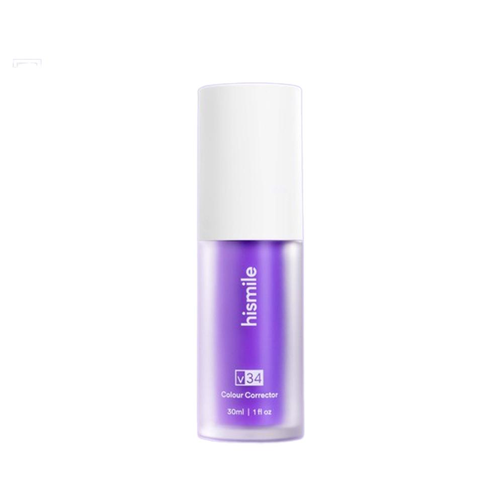 1PCS V34 Toothpaste Purple Color Corrector Toothpaste For Teeth White Brightening Tooth Care Toothpaste Reduce Yellowing 30ml