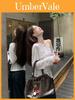 Tshirt Oversize Knit Blouse With Embroidery For Women Spring 2025