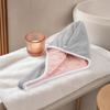 Hair Drying Towels with Button, Super Absorbent Double-Layer Coral Fleece Hair Towel, Quick Drying Travel Bathing Hair Wrap