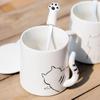 Mugs Female Spoon Coffee Cup Ceramic Couple Style Simple Household Drinking Cup Breakfast Milk Tea Cup