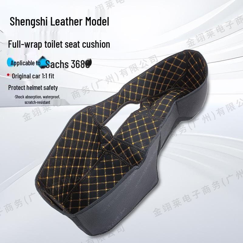 Zontes 368G Motorcycle Leather PU Seat Cushion: Anti-Scratch Protection.