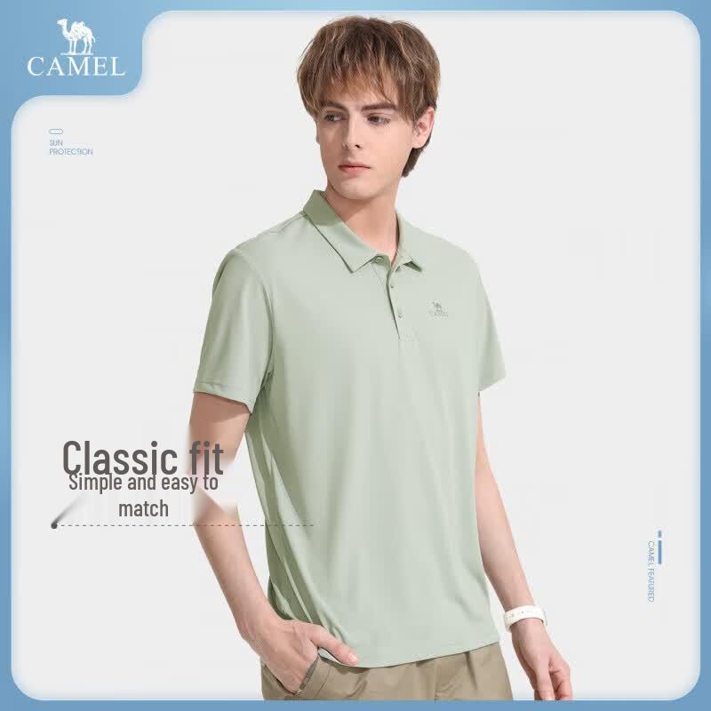 Camel Men's Quick-Dry Polo T-Shirt