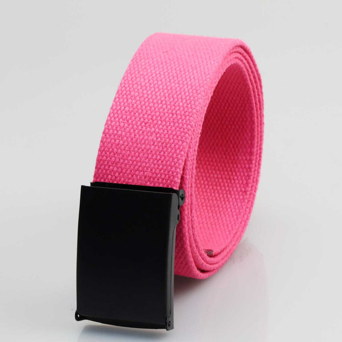 

Унисекс плетеный ремень из канвы и кожи 120 cm розовый