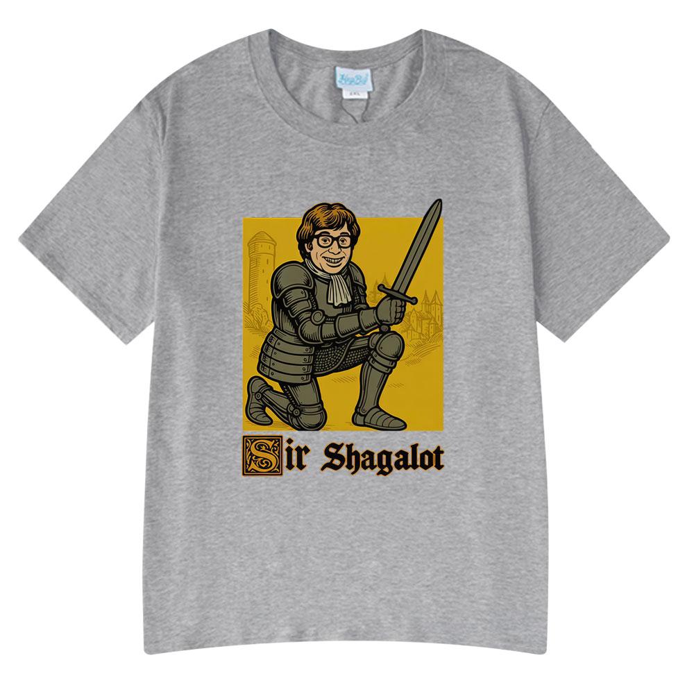 Sir Shagalot Funny Knight Meme T Shirts Men Women Clothing Casual Cotton Tshirt Fashion Vintage Oversized Tshirts Summer Tops S