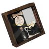 92MF Pet Memorial Gift Shadows Box Collar Holders Picture Frame Dog Wooden Sculpture Bottle Keepsakes Gift Wall Hangings