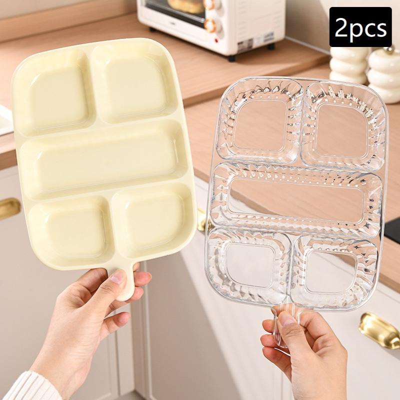 Kitchen Scallion Ginger Garlic Side Dish Compartmentalized Storage Tray 5 Grids Hot Pot Preparation Ingredients Divided Plate