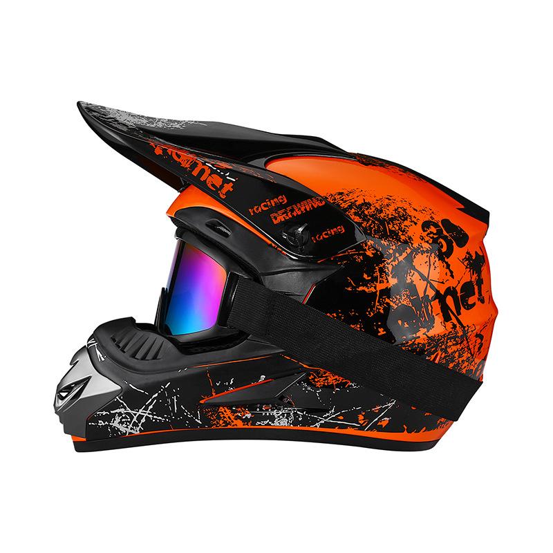 Off-road mountain bike motorcycle helmet, bicycle riding downhill full-face helmet, ultra-light breathable safety protective helmet for men and women S