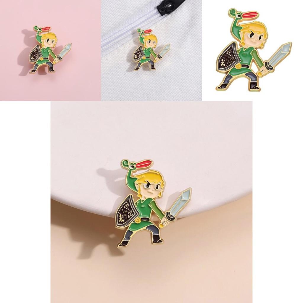 Colorful Warrior Character Design Metal Pin Badge Perfect For Anime And Lovers Cartoon