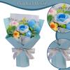 Completed Crochet Flower Bouquet Artificial Flowers Rose for Party Women's Day