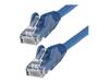 50cm lszh cat6 ethernet cable - snagless utp patch cord blue
