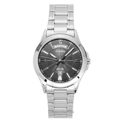 Standard Analog Stainless Steel Grey Dial Quartz MTP-1381D-8AV Men's Watch