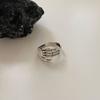 Trendy Silver Color Skeleton Hand Loop Five Claws Ring for Women Men Jewelry Lover Couple Ring Friendship Open Ring