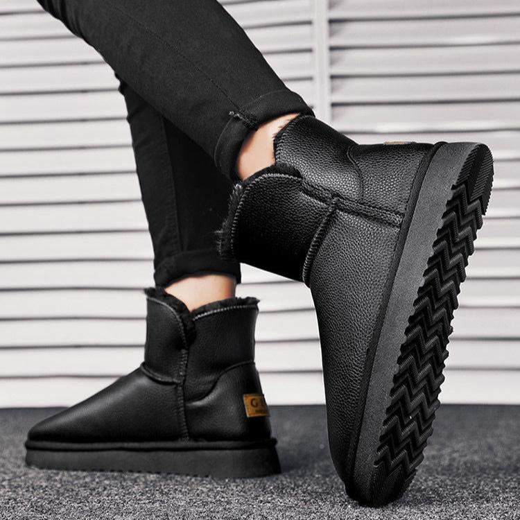 Botas de Nieve de Invierno para Hombre de Talla Grande con Aislamiento de Felpa Grueso Impermeables y Antideslizantes Botas de Algodón de Caña Alta Botas de Algodón