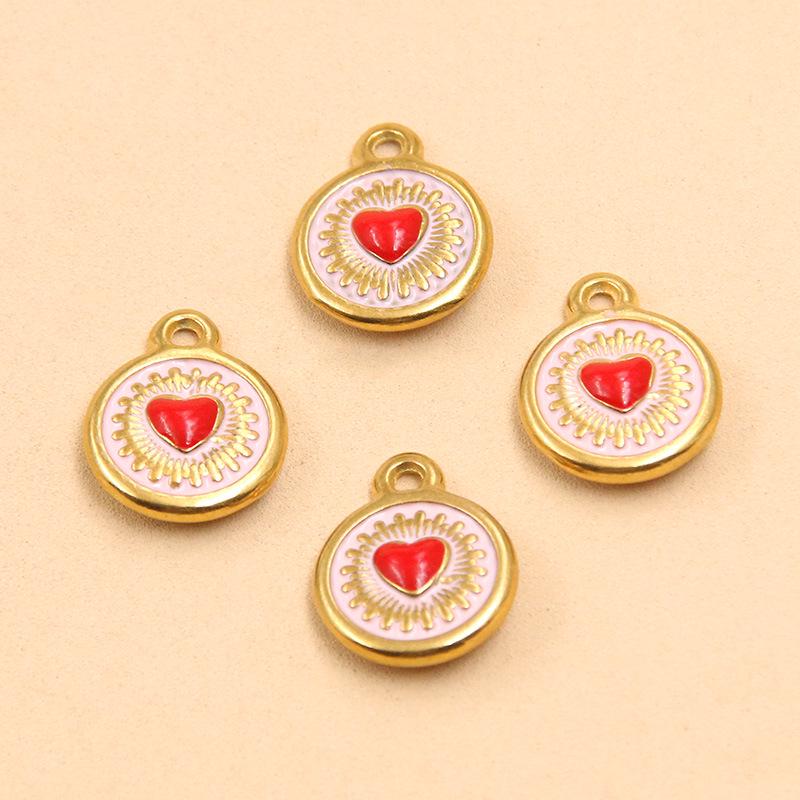 Geometric Gold-Plated Stainless Steel Pendant Jewelry Components
