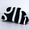 Women Clutch Bag Striped Print Color Matching Dumpling Shape Large Capacity Summer Beach Purse Commute Travel Dating Handbag