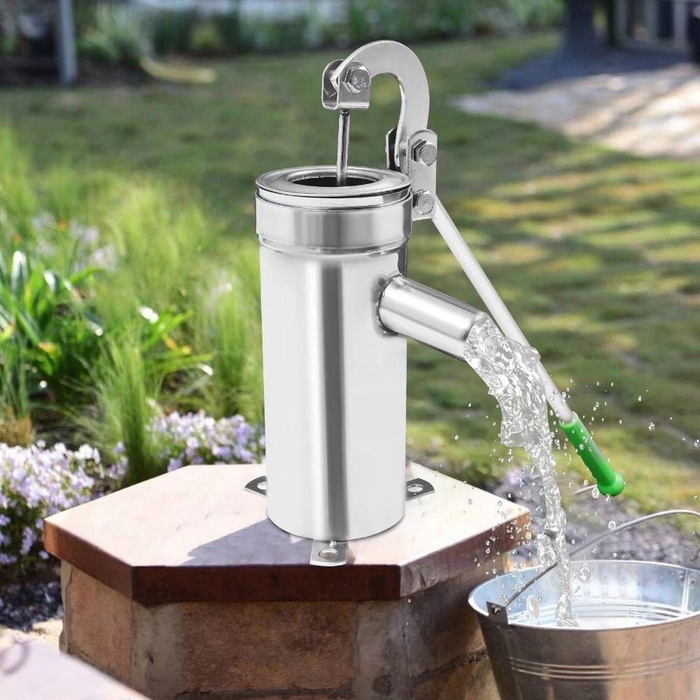 Ergonomic Handle Manual Well Pump Heavy Duty Hand Shake Water Pump Pitcher Pump  Home Garden