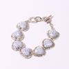 Vintage Heart Bracelet Unique Ethnic Style Turquoise Hand Jewelry Retro Love Charm Bracelet For Women