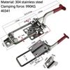 Self-locking 304 Stainless Steel Fixture Lock Buckle Box Buckle Clamp Tool for Quick Press Door Bolt