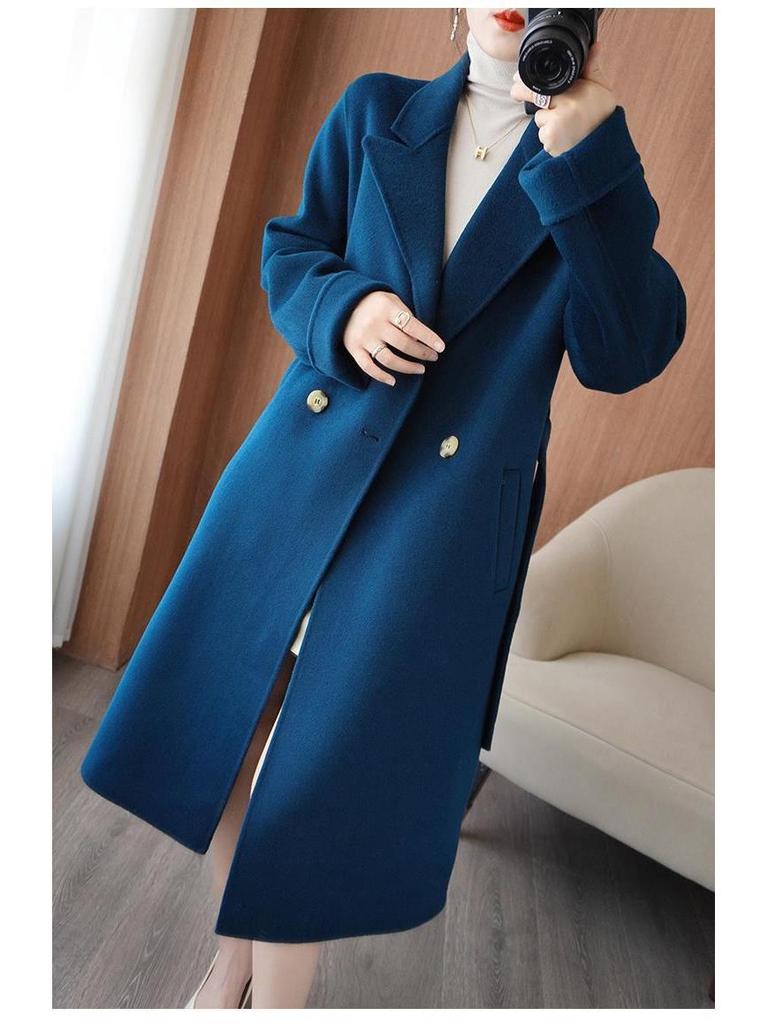 Elegant Mid-Length Women's Wool Coat - Autumn/Winter 2025 Collection
