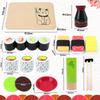 Wooden Simulation Sushi Play Set for Wooden Pretend Play Kitchen Play Rice Educational Toy for Kids Ages 2 and Perfect Birthday Gift for Girls and