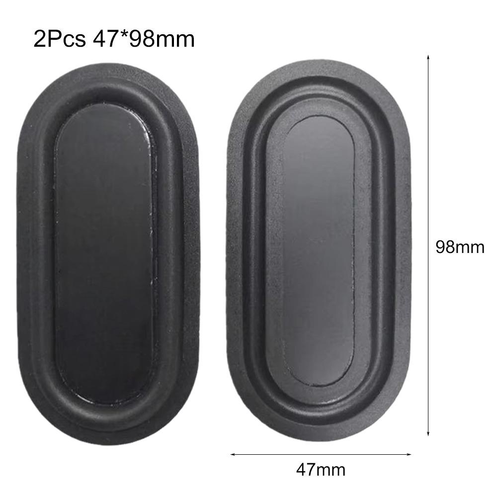2Pcs Oval Shape Bass Diaphragm Black Auxiliary Bass Vibration Plate  Speaker DIY Modification