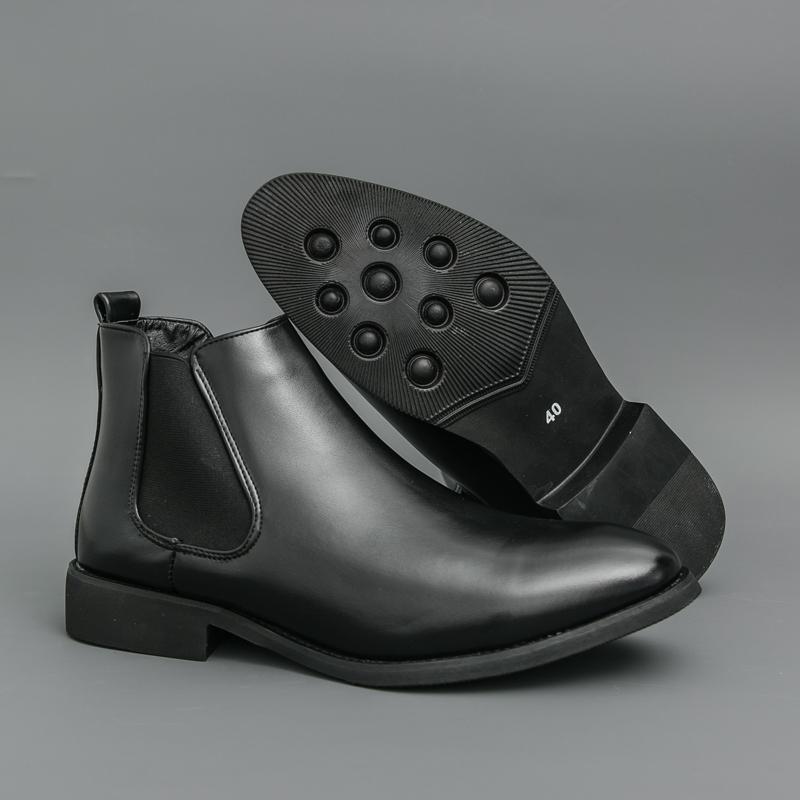 Men’s Chelsea Short Boots Business Formal High Top Boots Brown Tuxedo Ankle Boots Black Boots Large Size