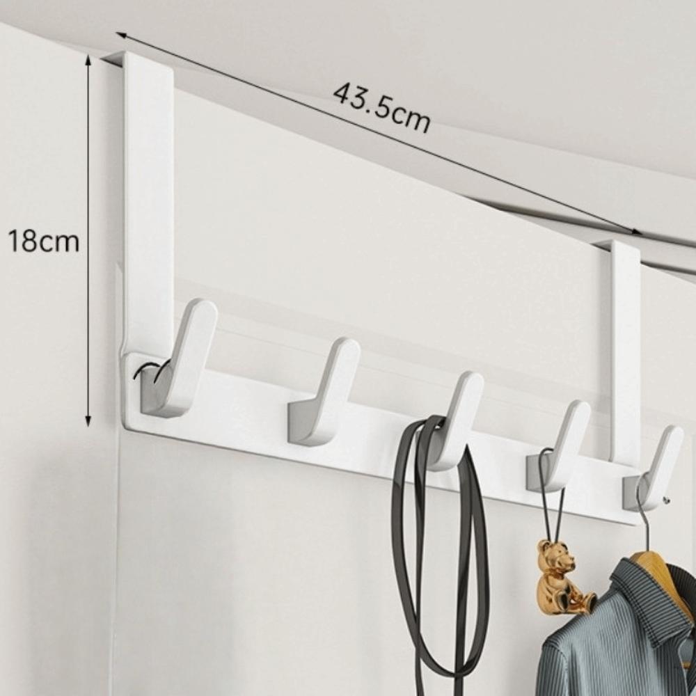 Aluminum Alloy Coat Hat Rack 5/6 Hooks Behind Door Hook Durable Clothes Hanging Rack  Home Gadgets