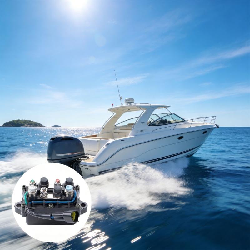 High Quality Angle Trim Control For Boat Outboards Protected 3 Terminal Design ABS Metal Build 12V Electrical Part