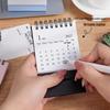 2027 Morandi English Mini Desk Calendar - Simple Style, Portable Desktop Ornament.