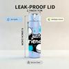 1PC Just Friends Tennis Ball Letter 750ml Color Plastic Sports Water Bottle Leakproof Flip Straw Lid Suitable for Sports Office Home Use